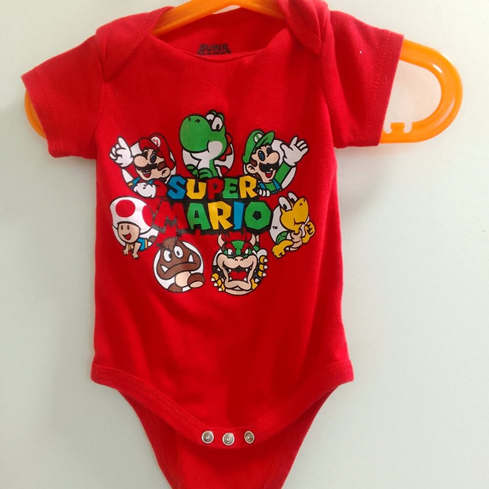 "Super Mario" Short Sleeved, Baby Unisex Onesie